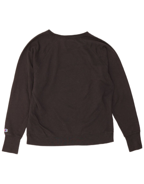 Champion Dame Grafisk Sweatshirt Jumper UK 18 XL Sort Polyester