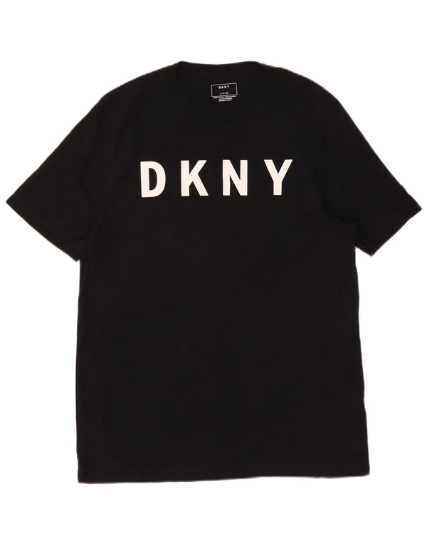 Dkny Mens Graphic T-Shirt Top Small Black Cotton