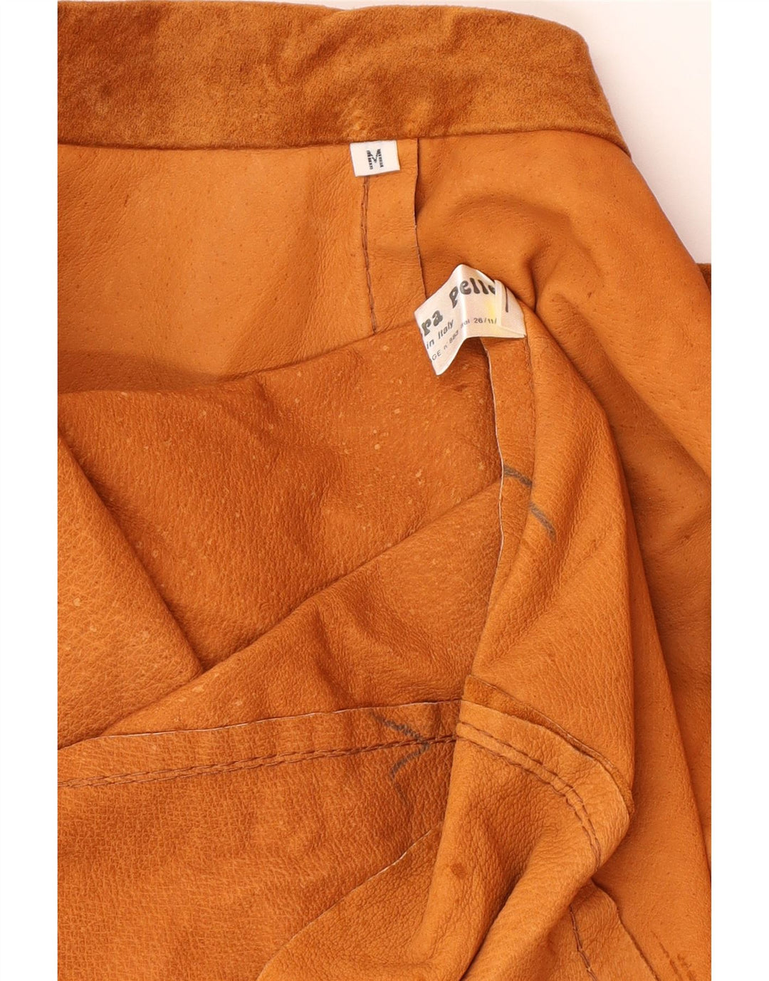 VINTAGE Dame Oversized ruskindsfrakke UK 14 Medium Brown Læder