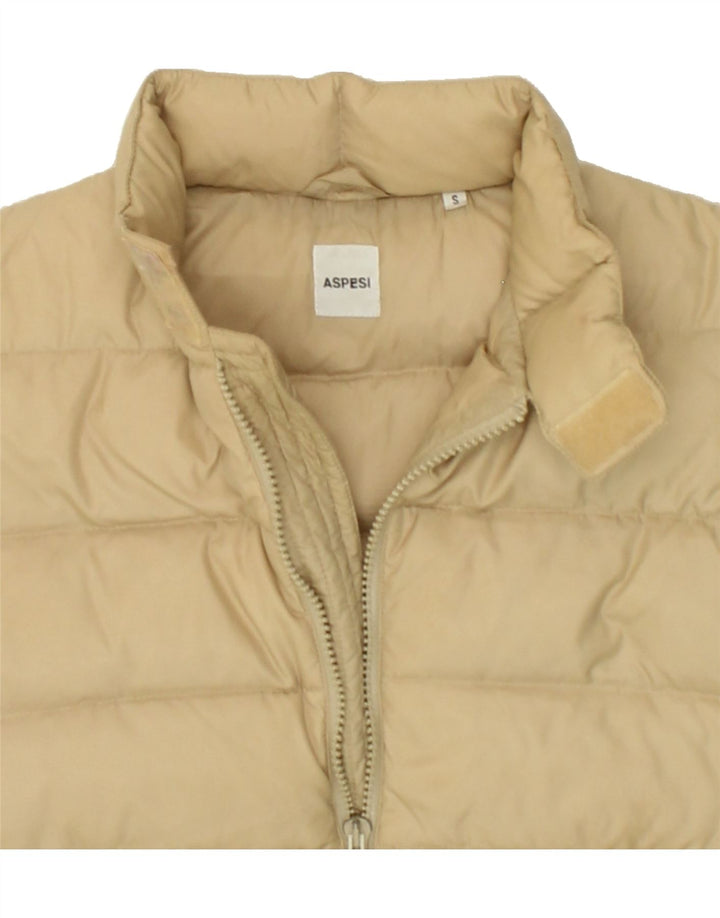 ASPESI Womens Padded Gilet UK 10 Small Beige Polyester Vintage Aspesi and Second-Hand Aspesi from Messina Hembry 
