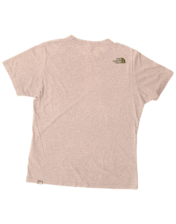 THE NORTH FACE Mens Graphic T-Shirt Top Small Grey Cotton