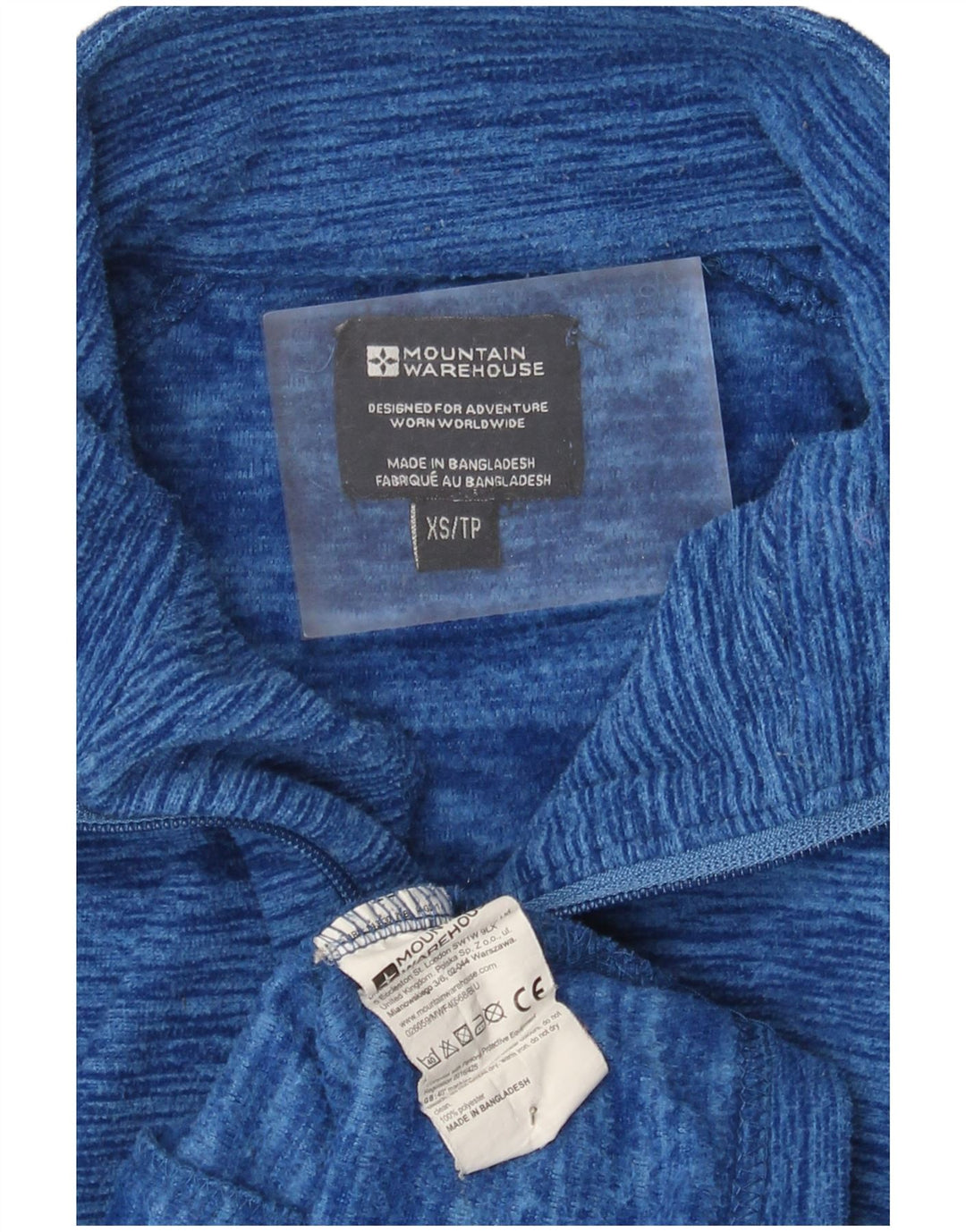 Mountain Warehouse Fleecejakke til mænd UK 34 XS Blue Flecked Polyester