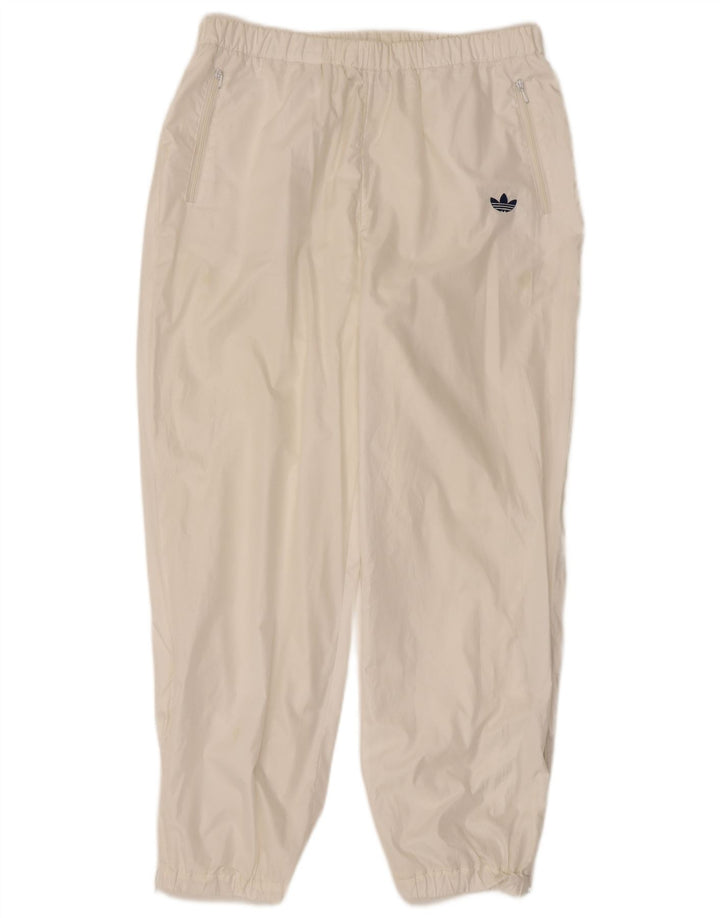 ADIDAS Womens Tracksuit Trousers Joggers UK 18 XL White Polyester