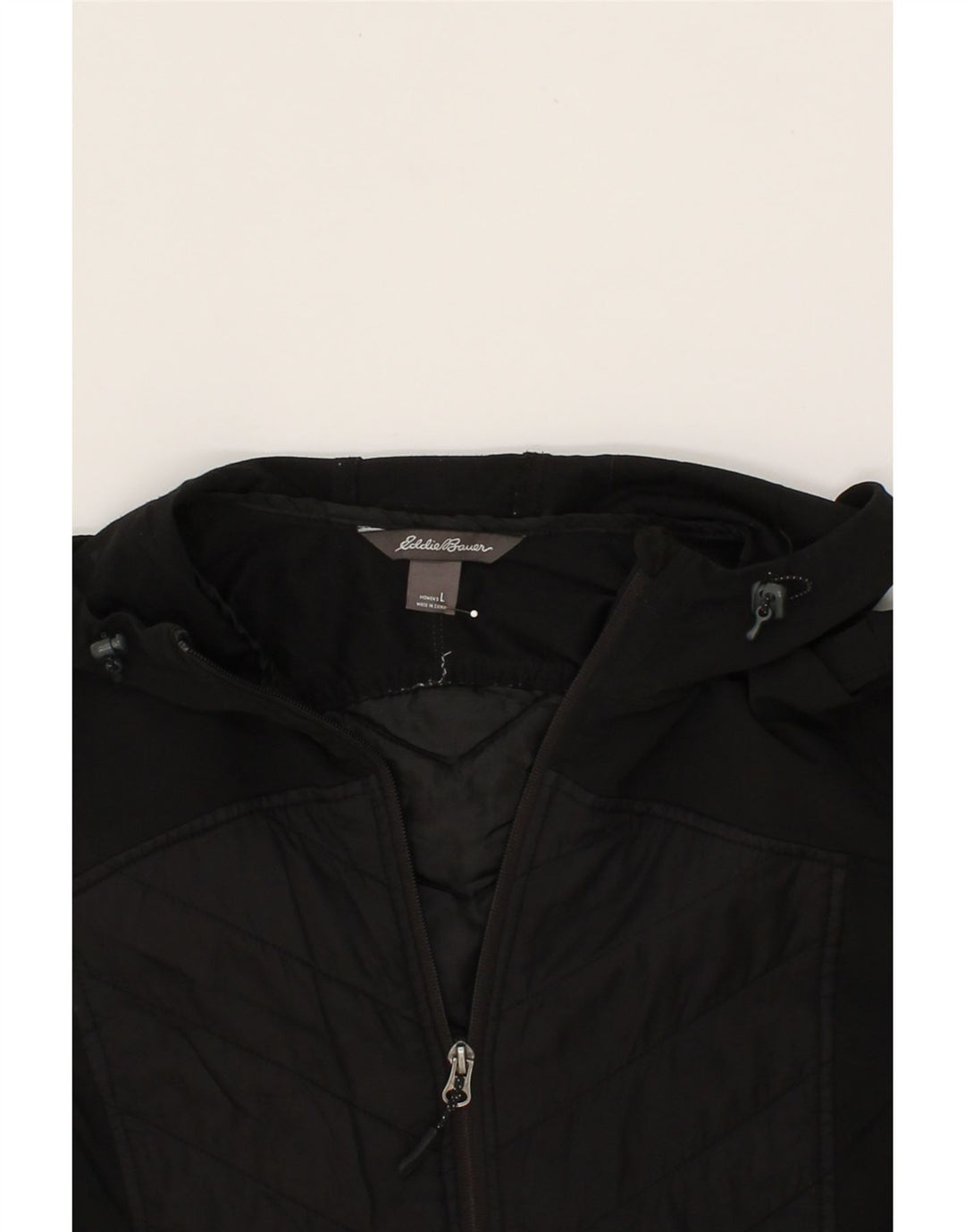 EDDIE BAUER Womens Hooded Windbreaker Jacket UK 16 Large Black Vintage Eddie Bauer and Second-Hand Eddie Bauer from Messina Hembry 