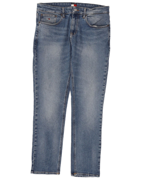 Tommy Hilfiger Herre Slim Jeans W34 L32 Blå Bomuld