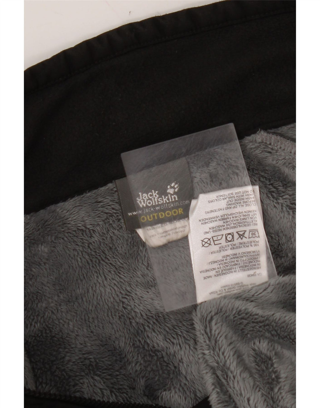 JACK WOLFSKIN Herre Graphic Liner Windbreaker Jacket UK 36/38 Medium Black