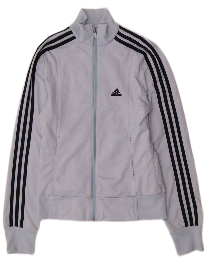Adidas træningsdragt topjakke til kvinder UK 12 Medium Blue Polyester