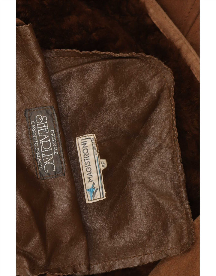 Vintage Herre Shearling Jacket IT 48 Medium Brown Shearling