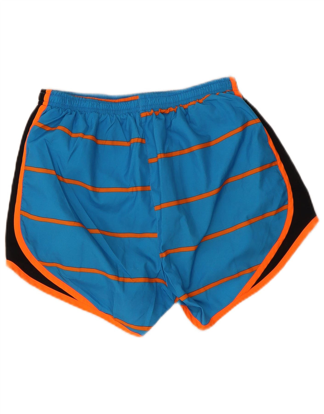 Nike Dame Dri Fit sportsshorts UK 10 Small Blue Colourblock Polyester