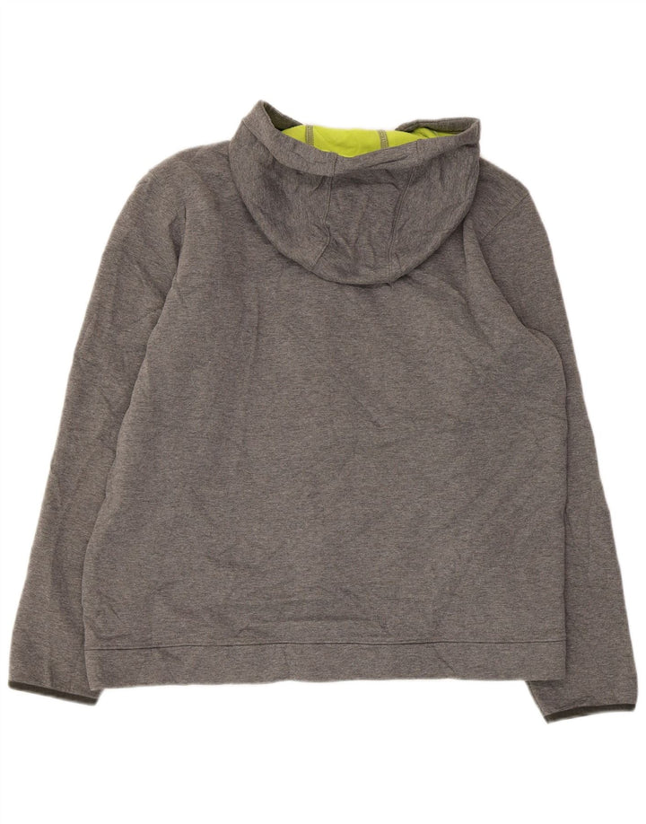 EDDIE BAUER Hættetrøje med lynlås til mænd Large Grå Polyester