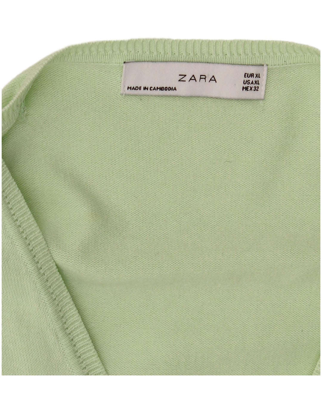 Zara Dame Cardigan Sweater UK 18 XL Grøn