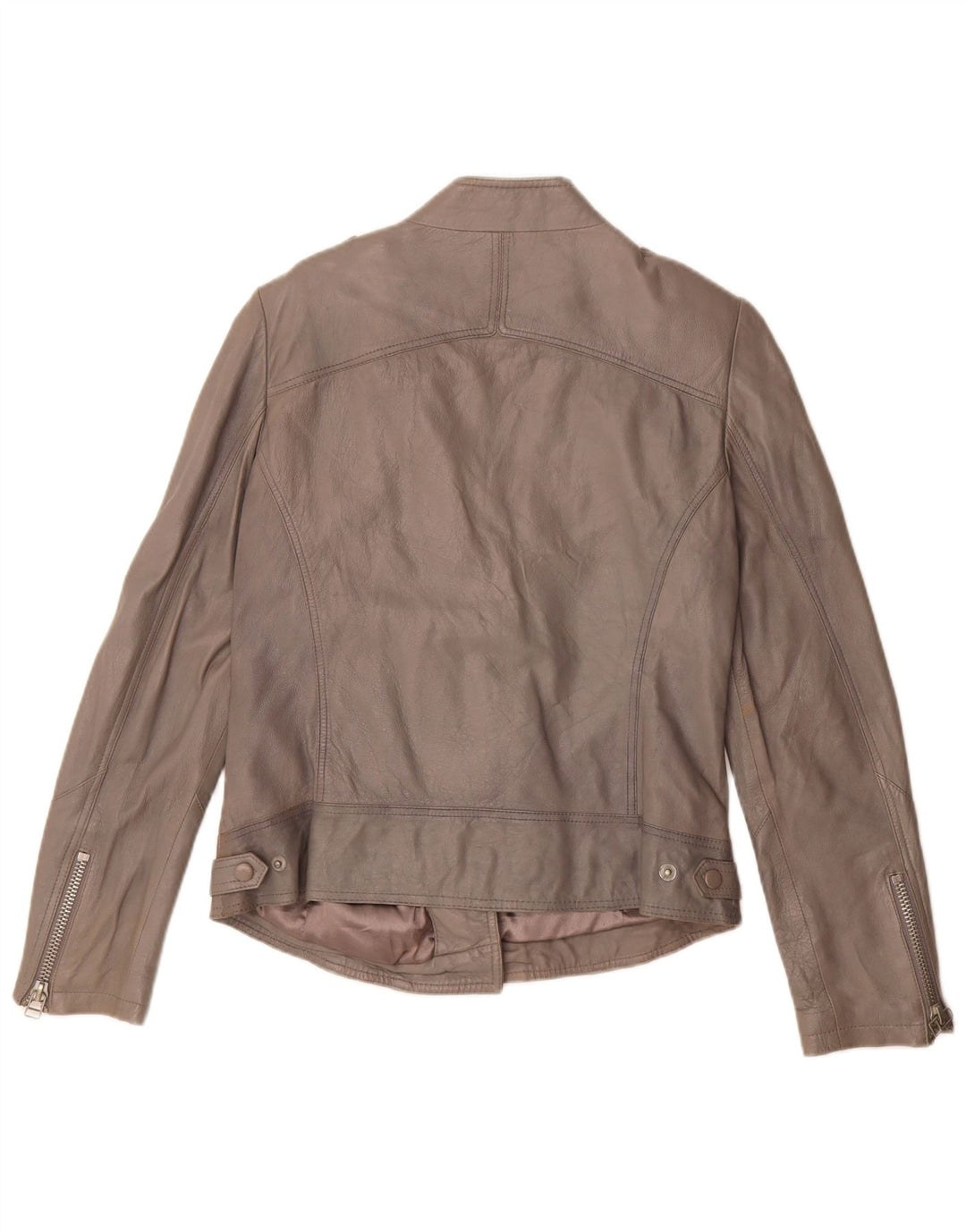 C&A Dame Cindy Crawford Læder Biker Jacket EU 40 Medium Grey