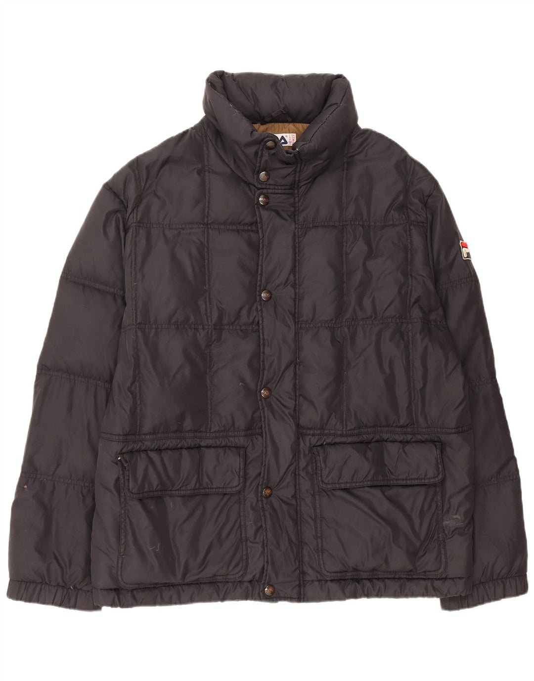 Fila Herre hættepolstret jakke IT 54 2XL Sort Polyamid