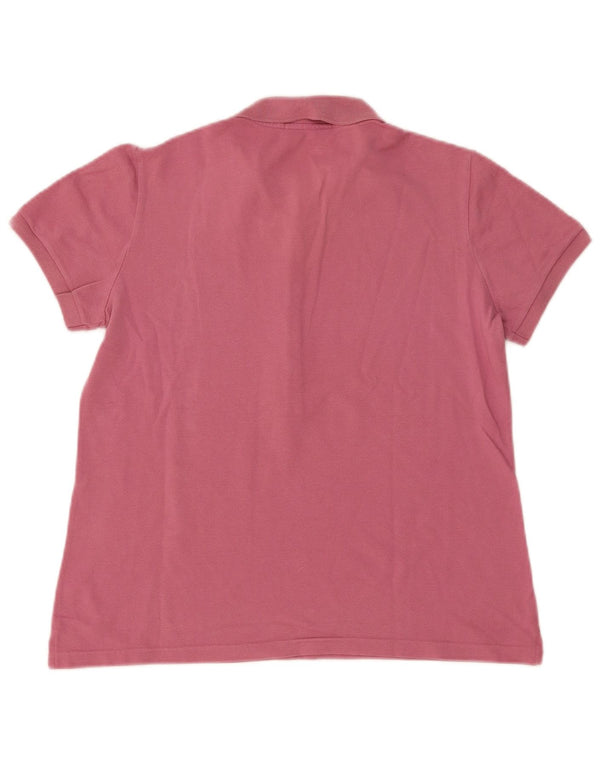 Lacoste Dame Polo Shirt Størrelse 44 Large Pink Bomuld