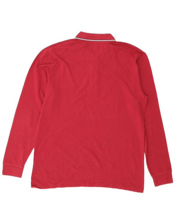 Kappa Langærmet Polo Shirt til mænd XL Rød Bomuld