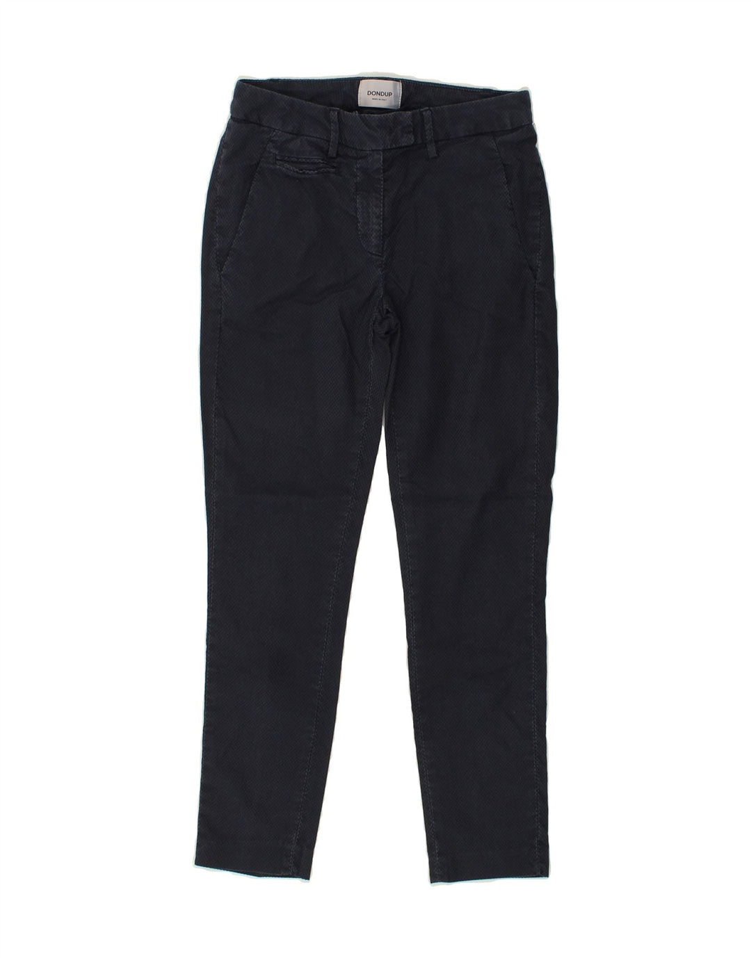 DONDUP Womens Slim Chino Trousers W26 L26  Navy Blue Cotton | Vintage Dondup | Thrift | Second-Hand Dondup | Used Clothing | Messina Hembry 