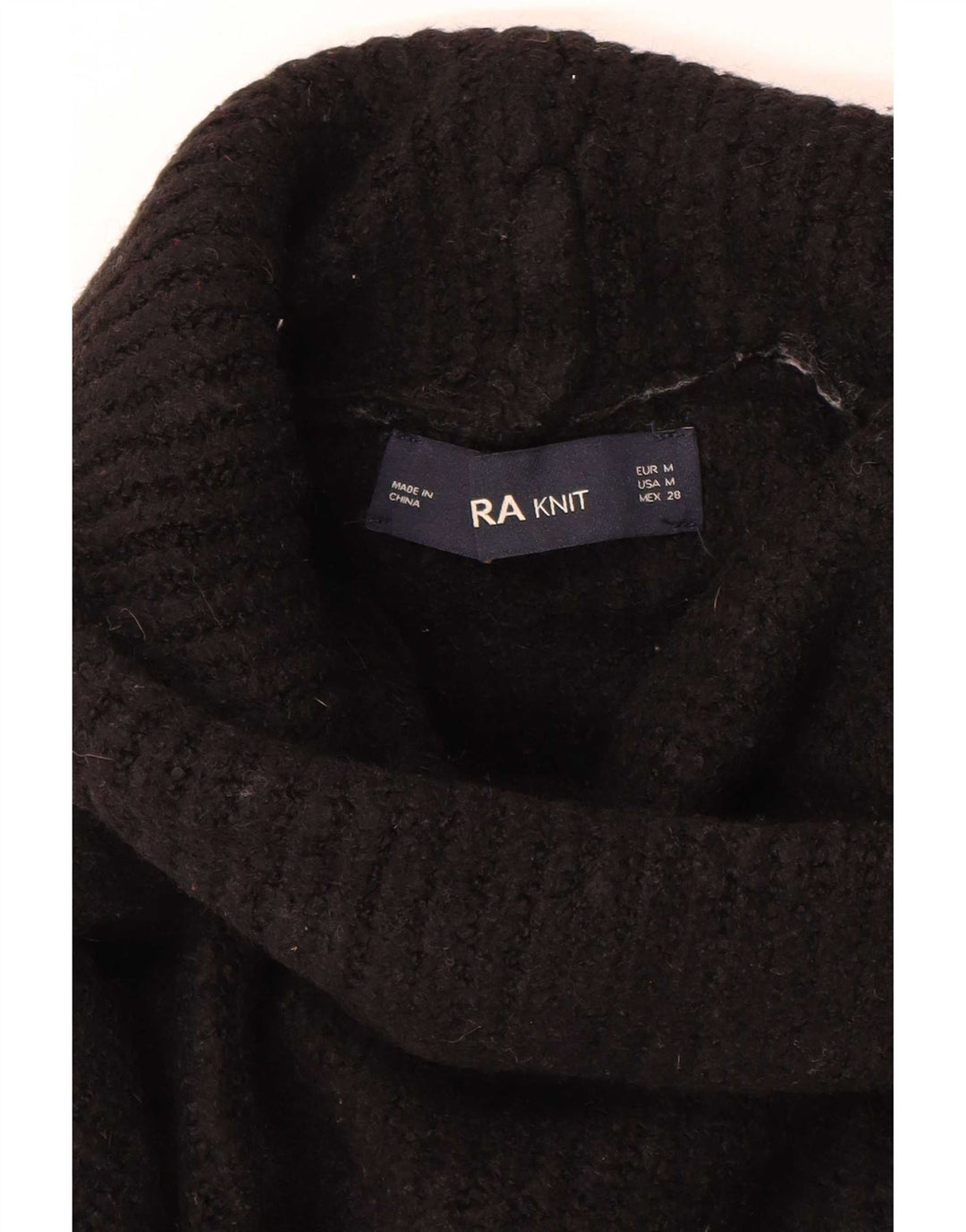 Zara Dame Oversized Roll Neck Jumper Sweater UK 14 Medium Black