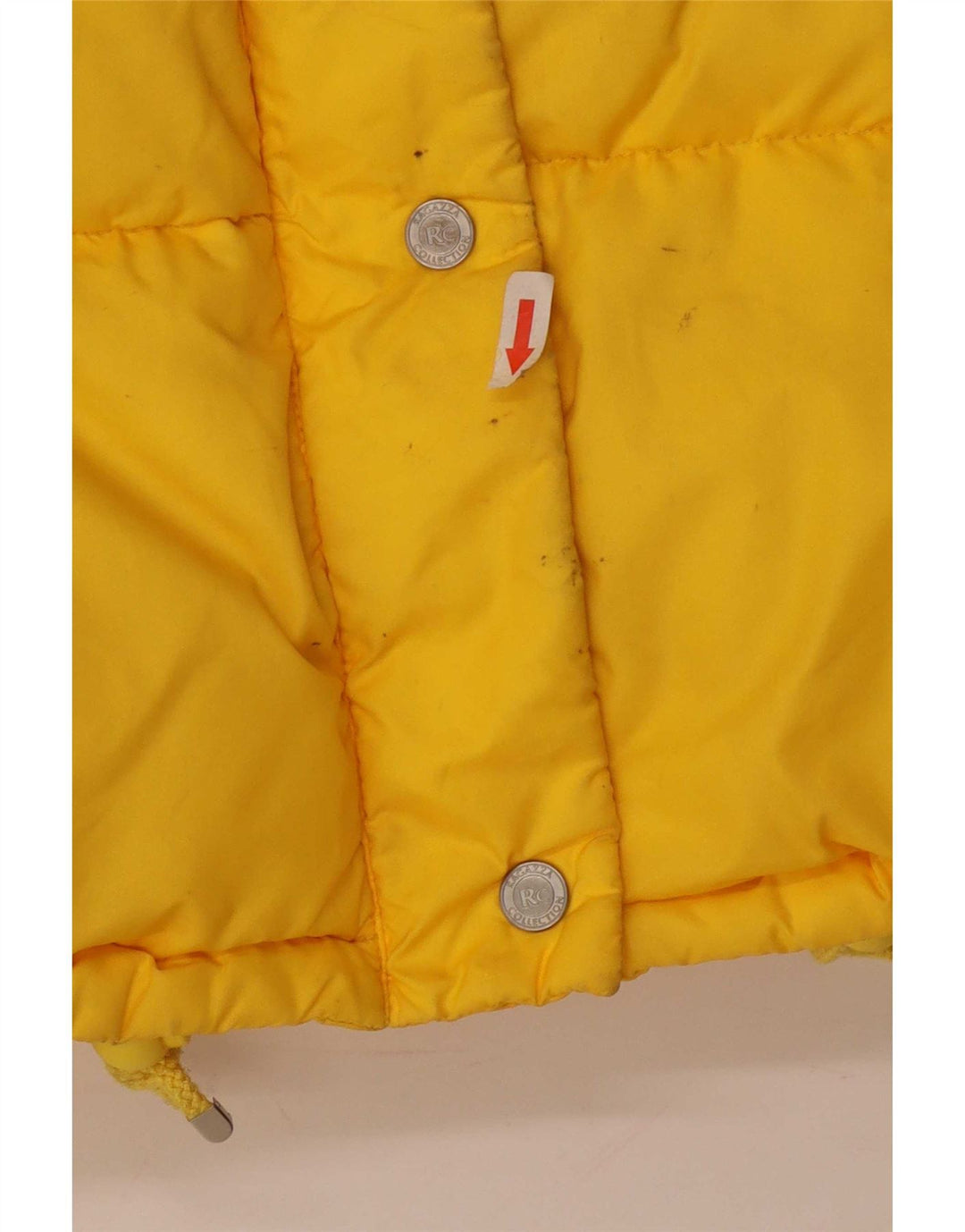 Ragazza Dame Polstret Jakke UK 14 Stor Gul Polyamid