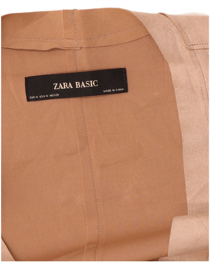 Zara Dame imiteret ruskind Blazer Jacket UK 12 Medium Beige
