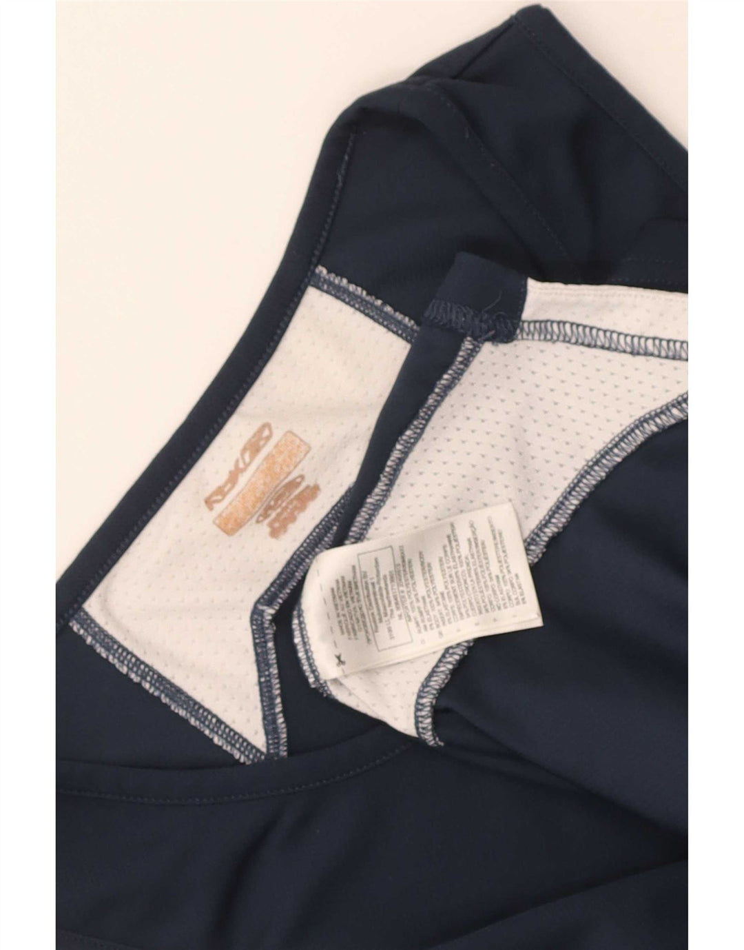 Reebok Damevest Top UK 12 Medium Navy Blue Colourblock Polyester