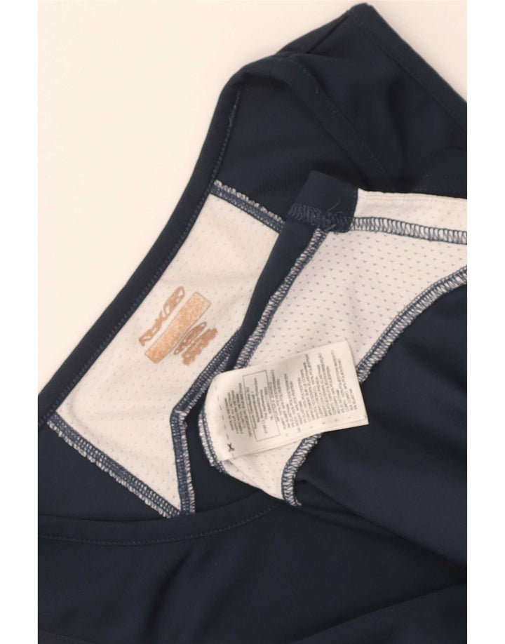 Reebok Damevest Top UK 12 Medium Navy Blue Colourblock Polyester
