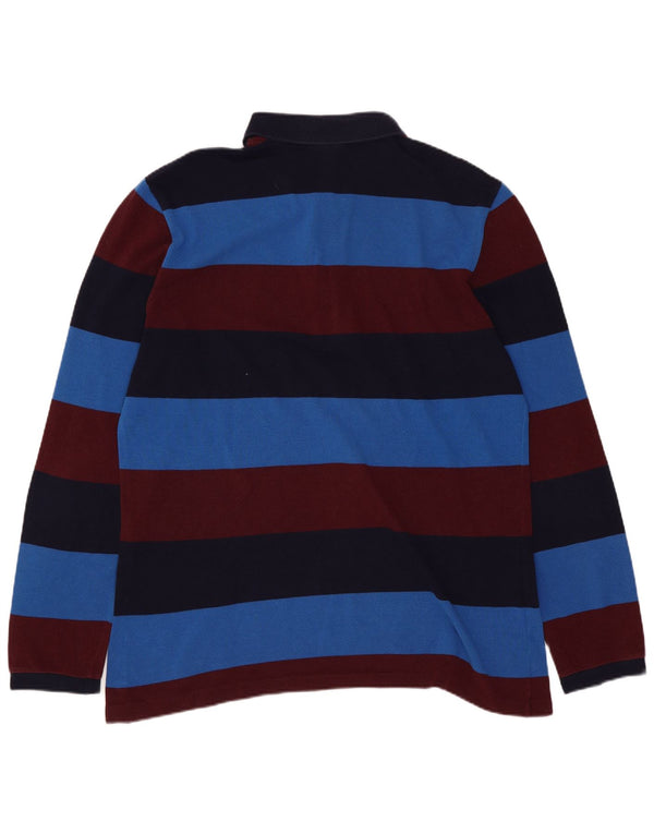 Lacoste Herre Rugby Polo Shirt Størrelse 4 Medium Flerfarvet Stribet