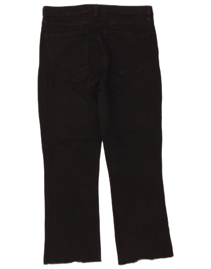 Zara Dame High Waist Bootcut Jeans EU 40 Medium W30 L26 Sort