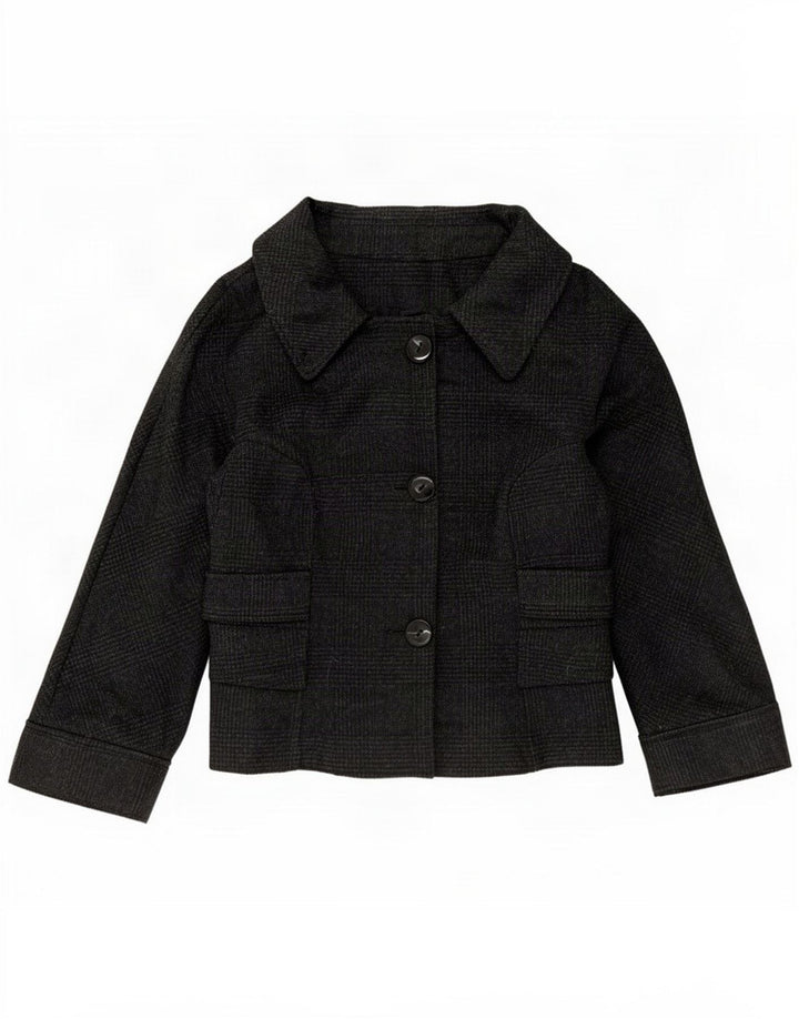 Zara Dame 3-knaps blazerjakke UK 14 Medium Black Ternet Uld
