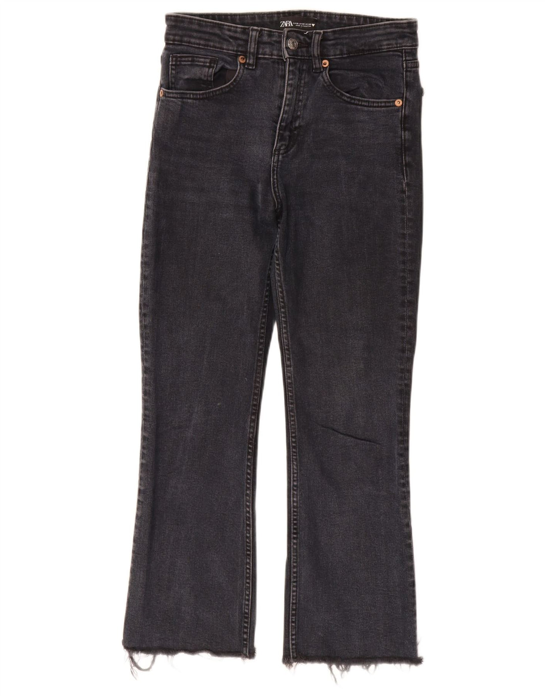 Zara Dame Bootcut Jeans EU 36 XS W26 L27 Sort