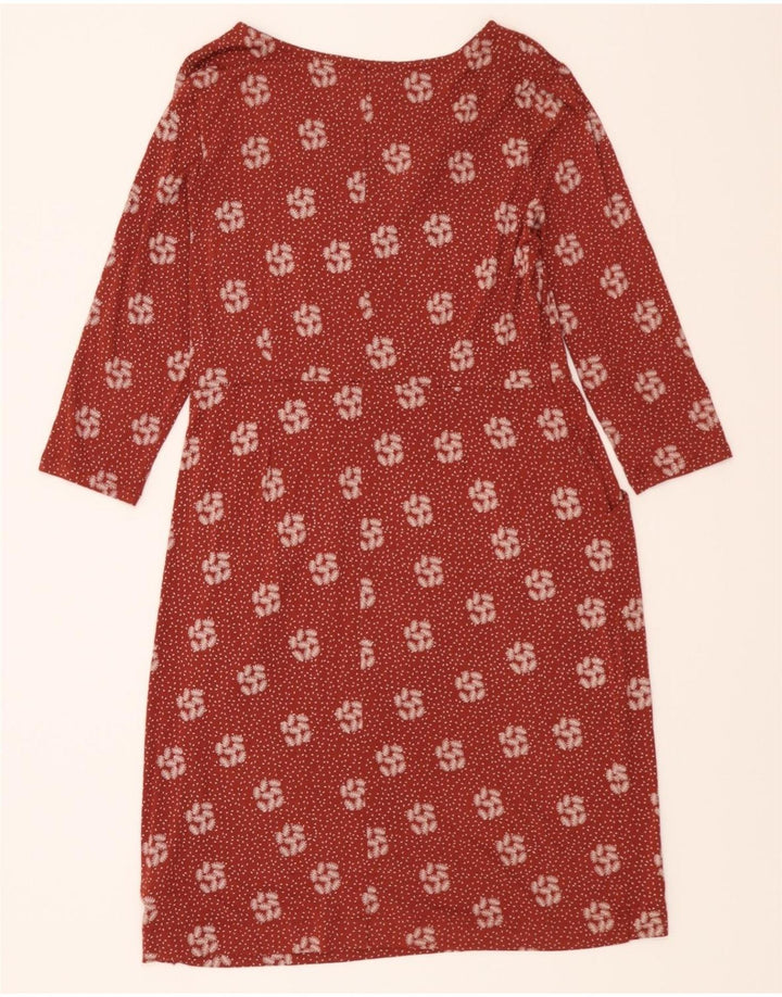 WHITE STUFF Womens Abstract Pattern A-Line Dress UK 12 Medium Red Vintage White Stuff and Second-Hand White Stuff from Messina Hembry 