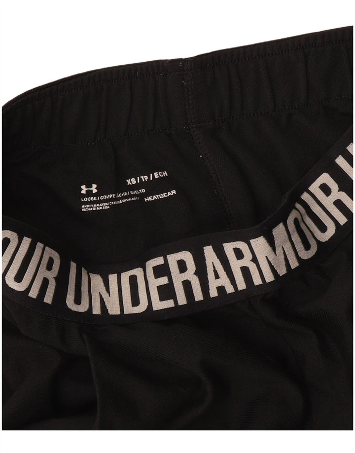 UNDER ARMOUR Dame Heat Gear Graphic Sports Shorts UK 4 XS Sort