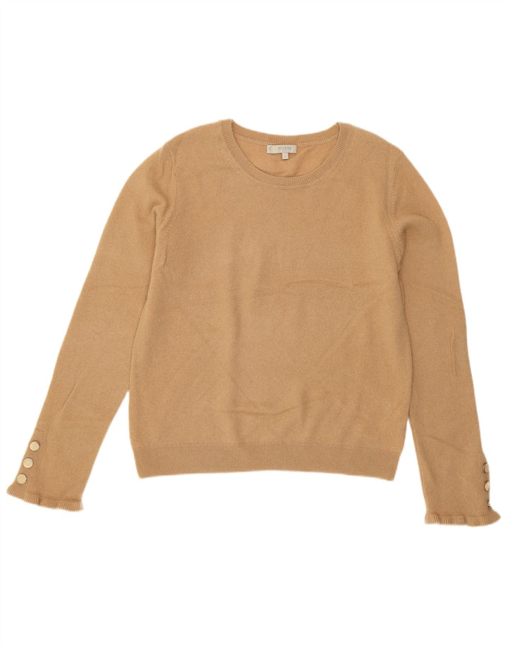 Hobbs Dame sweater med rund hals DK 12 Medium Beige Uld