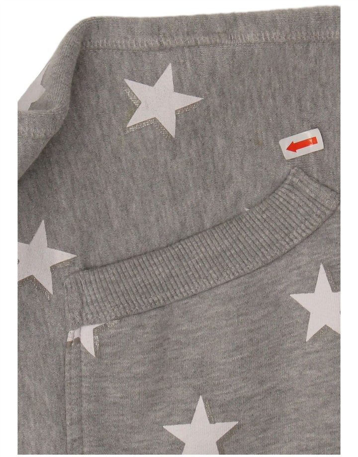 SUPERDRY Dame Abstrakt mønster Hættetrøje Sweater UK 14 Stor Grå