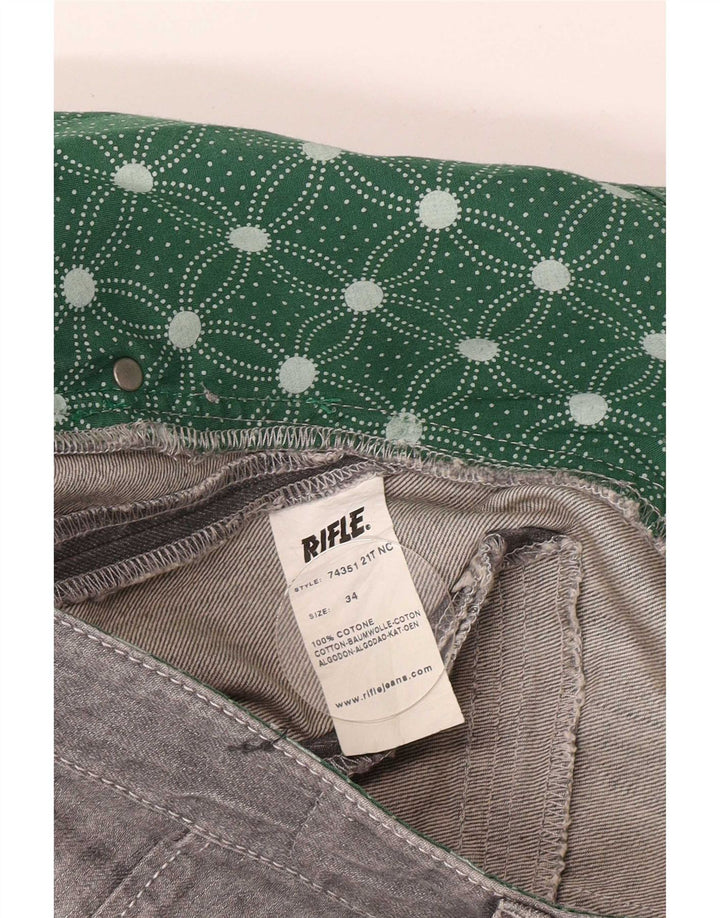 Rifle Herre Straight Jeans W34 L33 Grå Bomuld