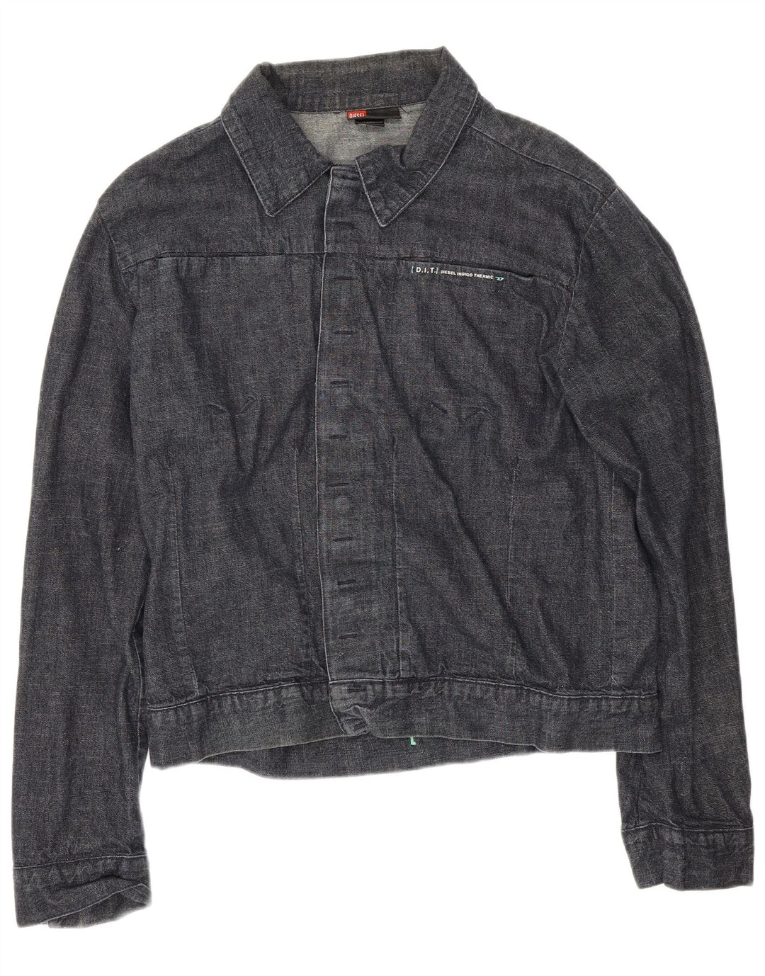 Diesel Herre Denim Jacket UK 40 Large Navy Blue Cotton