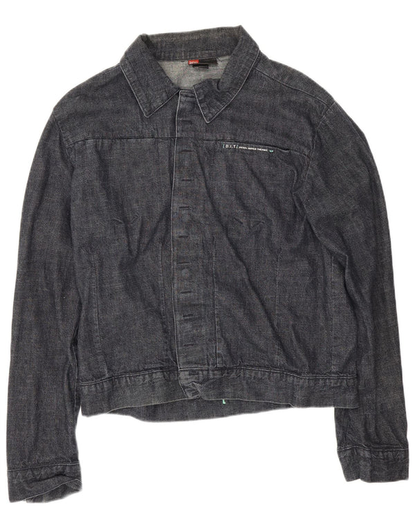 Diesel Herre Denim Jacket UK 40 Large Navy Blue Cotton