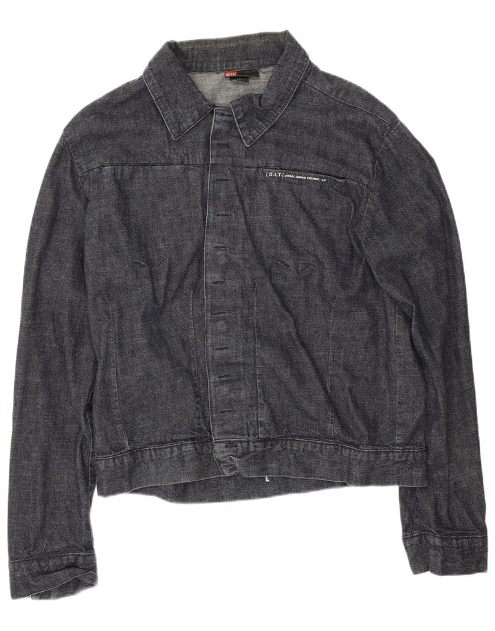 Diesel Herre Denim Jacket UK 40 Large Navy Blue Cotton