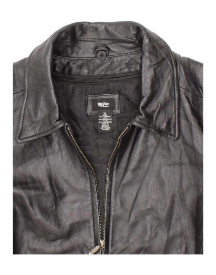 MOSSIMO Womens Leather Jacket UK 18 XL Black Leather Vintage Mossimo and Second-Hand Mossimo from Messina Hembry 
