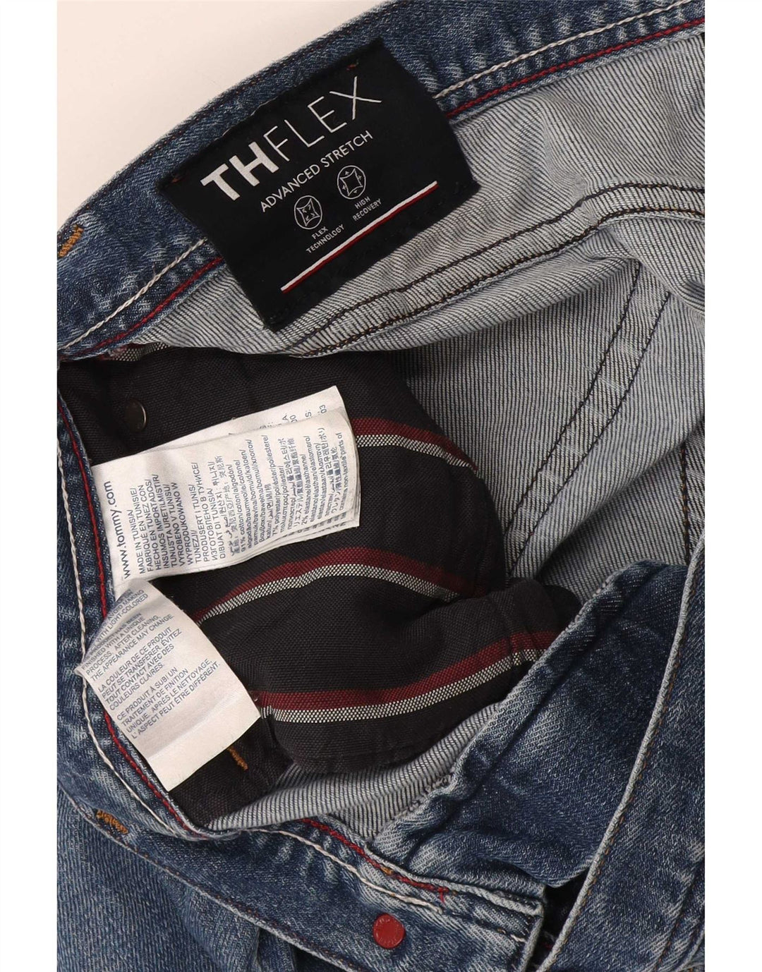 Tommy Hilfiger Herre Slim Jeans W34 L31 Blå Bomuld