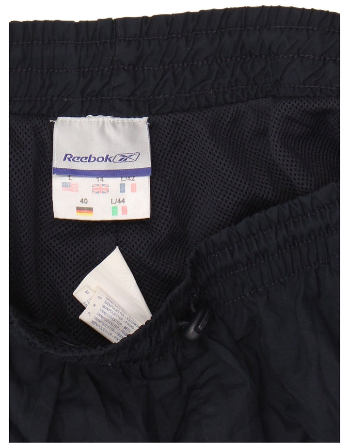 REEBOK Sportsshorts til kvinder UK 14 Large Navy Blue Polyester