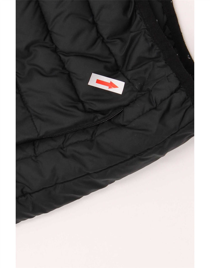 Ellesse Dame Hætte Polstret Jakke UK 24 4XL Sort Polyester