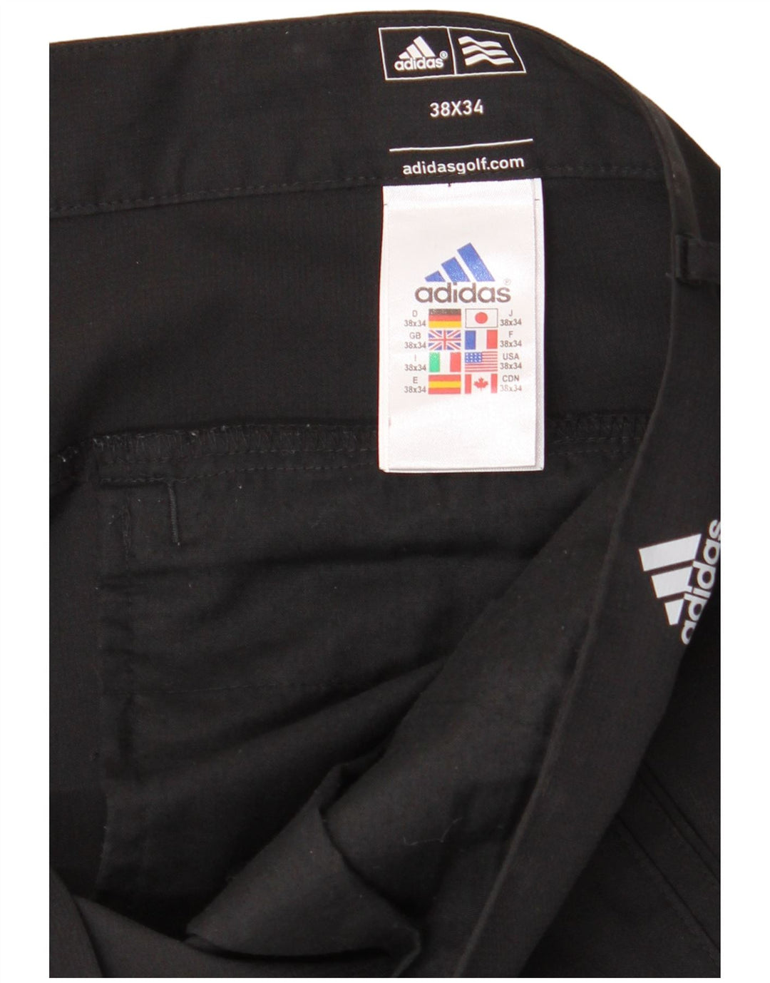 ADIDAS Herre Adizero Lige Chinobukser W38 L34 Sort Polyester