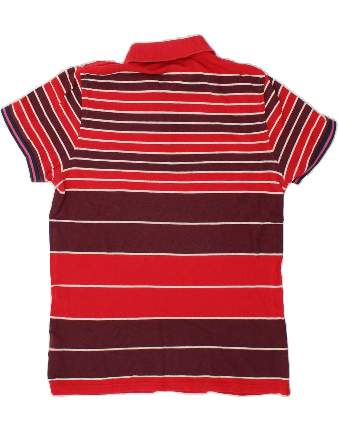 TED BAKER Mens Polo Shirt Size 2 Small Red Striped Cotton Vintage Ted Baker and Second-Hand Ted Baker from Messina Hembry 