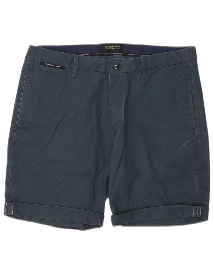 Scotch & Soda Chino Shorts til mænd W32 Mellem marineblå bomuld