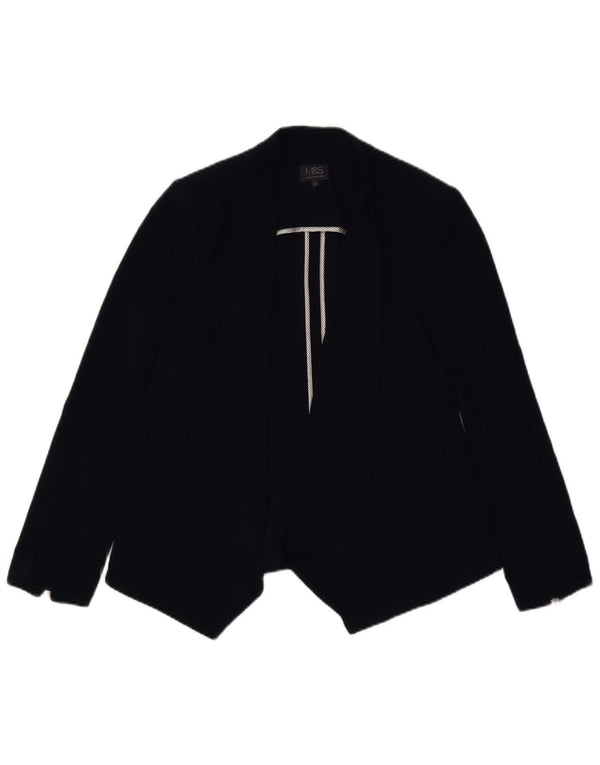 MARKS & SPENCER Åben blazerjakke til kvinder UK 12 Mellem marineblå polyester