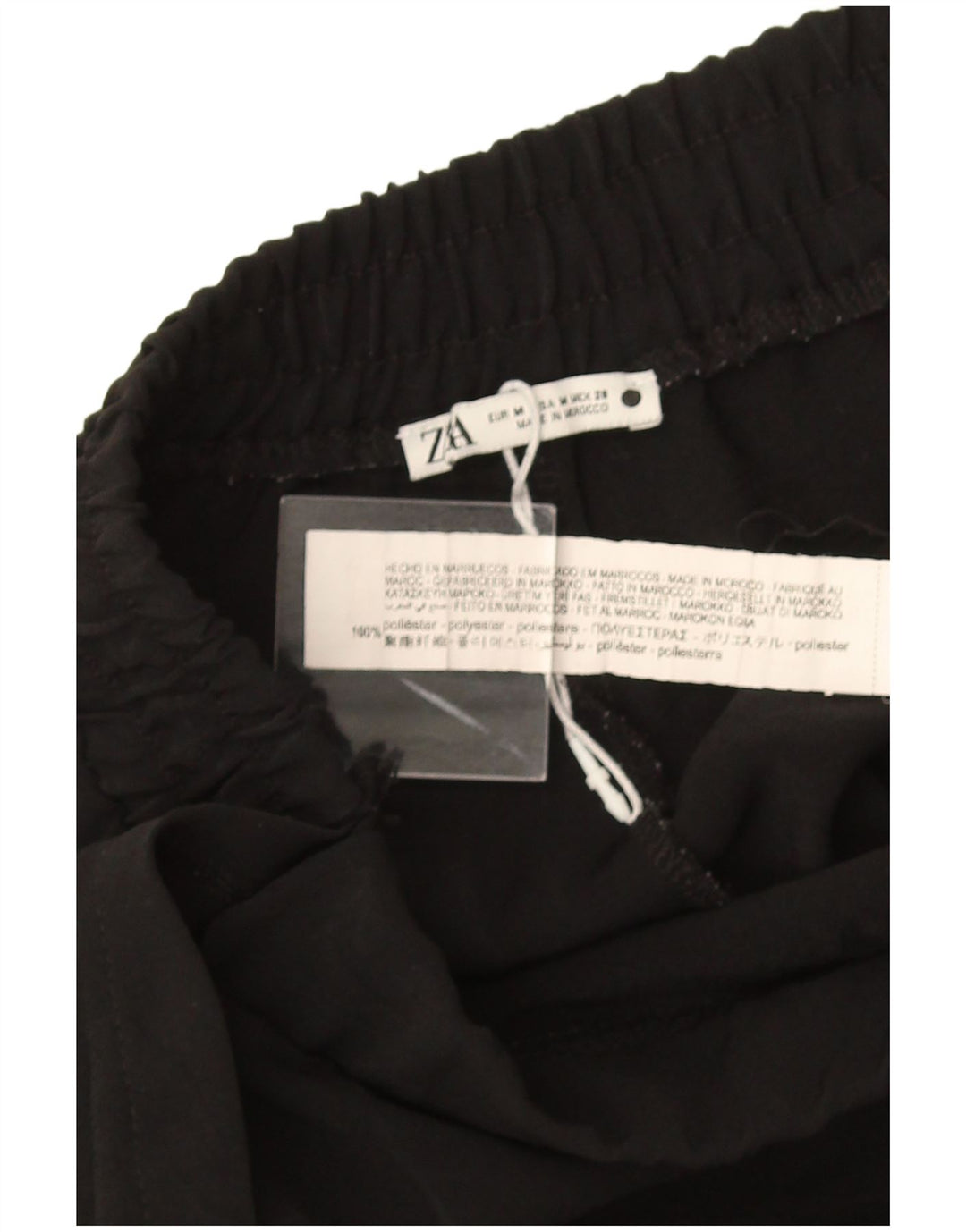 Zara Womens Wrap Casual Bukser Medium W30 L27 Sort Polyester