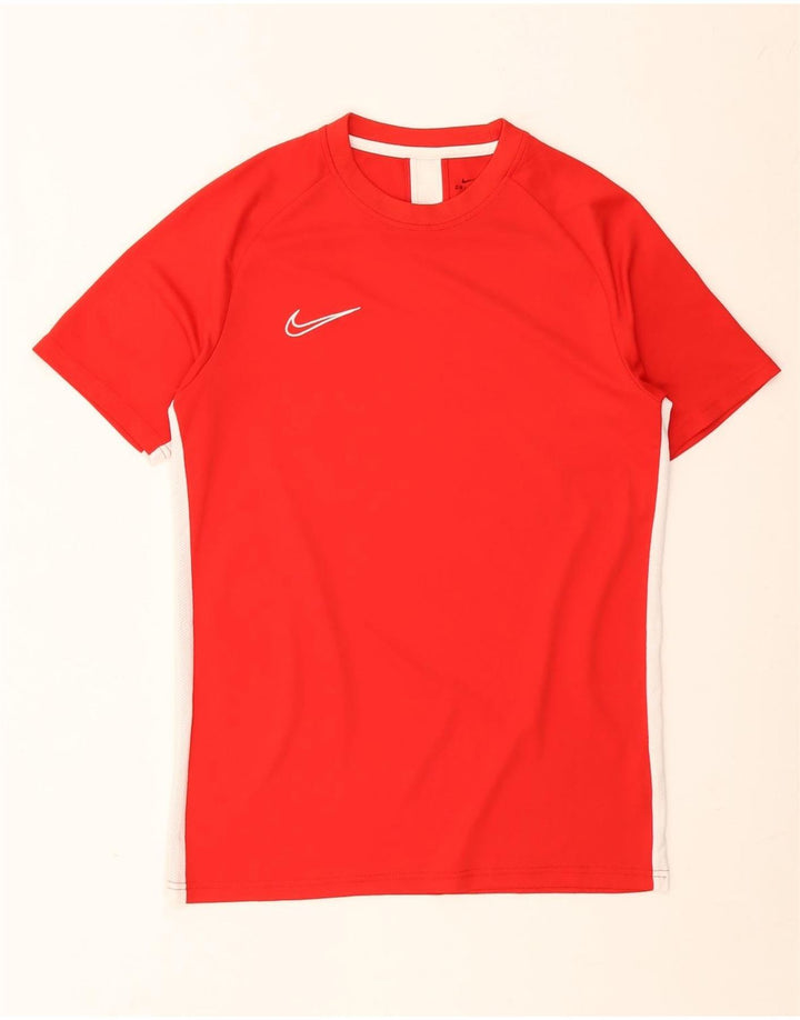 Nike Herre Dri Fit T-shirt Top Medium Rød Colourblock