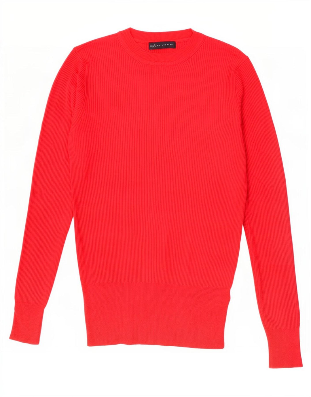 Marks & Spencer Dame sweater med rund hals DK 14 Stor rød viskose
