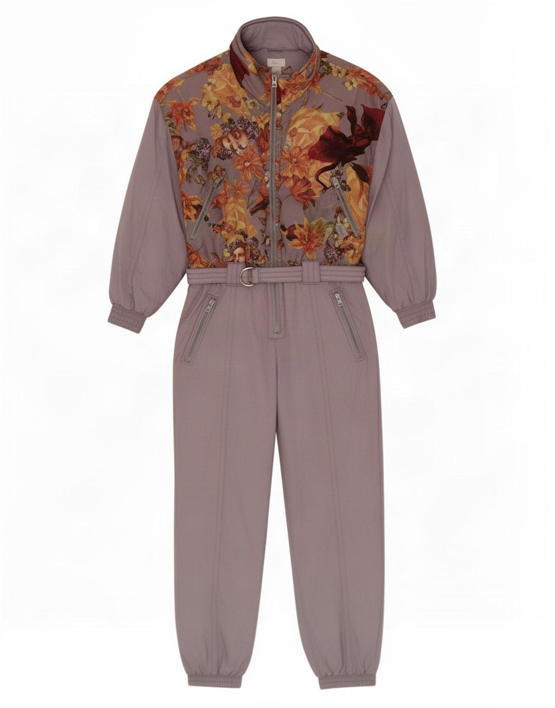 Etirel Dame Ski Jumpsuit UK 12 Medium Purple Floral Polyamid