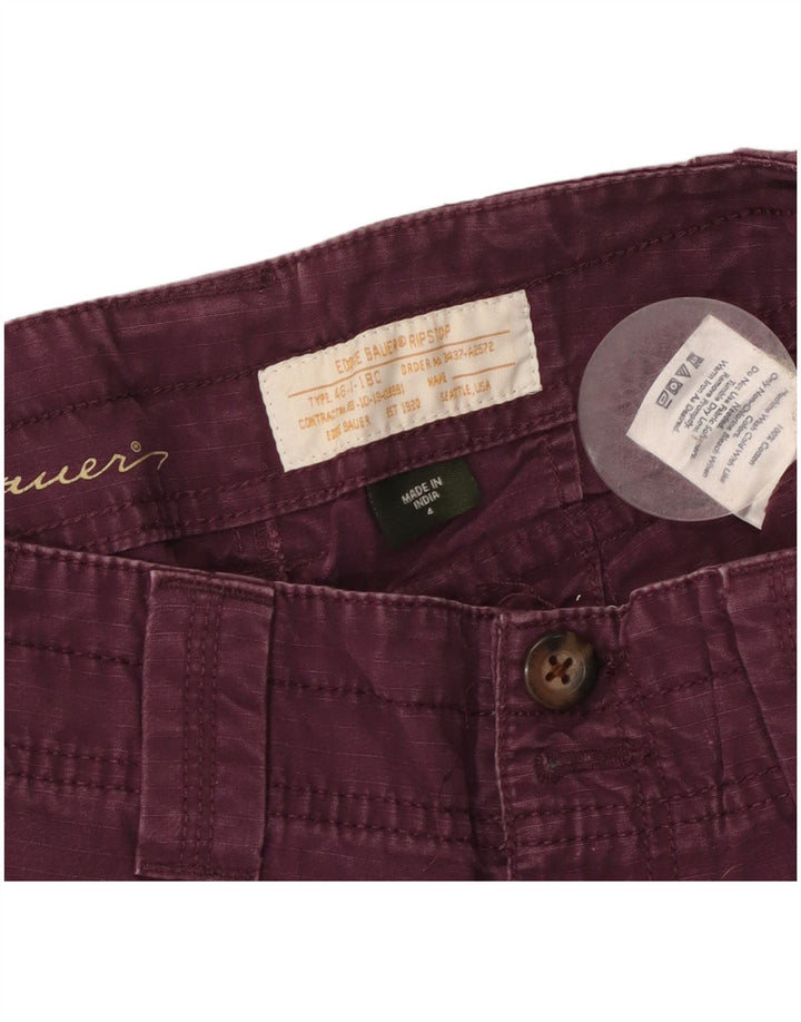 Eddie Bauer Chino Shorts til kvinder US 4 Small W32 Purple Cotton